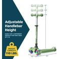 thumbnail image 6 of Lifemaster Mini 3-Wheel Kids Scooter with Multi-Color Wheel Lights – 4-Height Adjustable Handlebar, Wide Anti-Slip Deck, Child Safety Certified, Boys & Girls Ages 2+ Supports Up to 110 lbs, 6 of 7