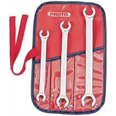 3 Piece Double End Flare Nut Wrench Set - 6 Point