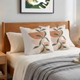 thumbnail image 6 of Middle Century Boho Pillow Covers 26x26 Set of 2, Bohemian Abstract Modern Beige Leaves Throw Pillow Covers Decorative Couch Cushion Cover, Microfiber Soft Pillowcases for Bedroom Living Room Sofa, 6 of 9
