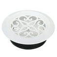 thumbnail image 1 of Unique Bargains Évent Rond de 8 Pouces, Diffuseur de Plafond Réglable pour Gril, Couvercle en ABS, Évent de Soffite à Lames avec Écran Blanc, 1 of 5