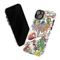 thumbnail image 3 of Striped Curious Monkey Christmas Collage Phone Case, Santa Claus and Holiday Carriage Design iPhone Cover, Festive Holiday Protective Case for iPhone 16 15 14 13 12 11 Pro Plus Mini, 3 of 6