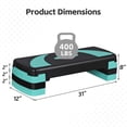 thumbnail image 5 of Zeny 30" Aerobic Stepper Adjust 4"-6"-8" Indoor Cardio Step Fitness Exercise With Risers Blue-Green, 5 of 8