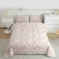 thumbnail image 2 of Feelyou Retro Princess Bow Teen Queen Comforter Set, Love Heart Bedding Set, 3pcs, 2 of 8