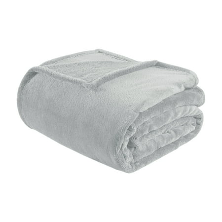 Microlight Plush Blanket (Full/(Queen) Gray