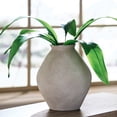 thumbnail image 2 of Signature Design by Ashley Hannela Vase, 12" Tall, Antique Tan, Ribbed Polyresin Finish, Home Décor Accent, 2 of 5