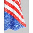 thumbnail image 4 of Más el tamaño de la bandera americana de rayas impresión de la estrella Tee Rosegal Camisetas tallas grandes, 4 of 5