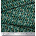 thumbnail image 3 of Soimoi Rayon Fabric Leaves Small Print Fabric by Yard 42 Inch Wide, 3 of 3