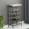 thumbnail image 3 of DecMode Metal Contemporary Wine Storage and Cart Black, 36"H, 3 of 15
