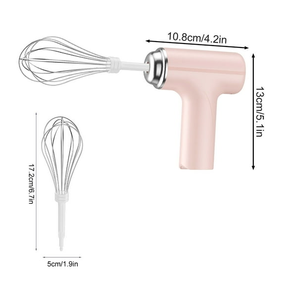 SIYTUAU Pink Electric Beater Portable Wireless Three Speed Power Adjustment Handheld Mixer For Kitchen Baking Eggs Cream Plastic Material Easy To Use A