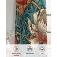 thumbnail image 6 of William Morris Plant Floral Sheer Curtains 39 Inch Length 2 Panels Set for Living Room/Bedroom, Retro Lotus Flower Leaves Kitchen Curtains Grommet Semi-Sheer Curtains Window Treatments 27.5"x39"x2, 6 of 7