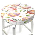 thumbnail image 3 of Wukai colorful easter eggs Bar Chair Covers,Barstool Covers Round, Stretch Round Bar Stool Covers,Washable Stool Cushion Slipcovers for 11-14 inch-14 inch, 3 of 7