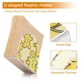 thumbnail image 4 of Yellow Gingerbread Man Thick U Shape Acrylic Napkin Holder Non Slip Space Saving for Kitchen, 4 of 9