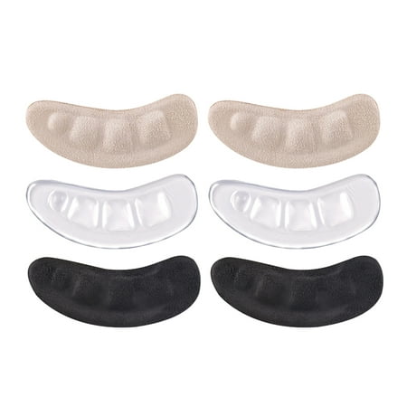 

3 Pairs Metatarsal Pad Lint Silicone Multifunctional Anti-Slip Adhesive Dual-Use Forefoot & Heel Cushion Ball of Foot Pad for High-Heel Shoes Sandals Woman