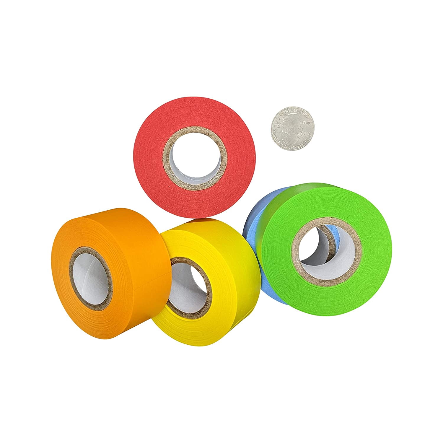 Bartovation Labeling Tape Variety Pack with 5 Rolls of Assorted Colors, 500" x 1"
