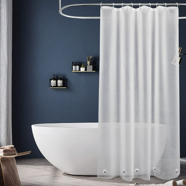 Frosted PEVA Plastic Shower Curtain Liner 72"x74" Extra Long Waterproof
