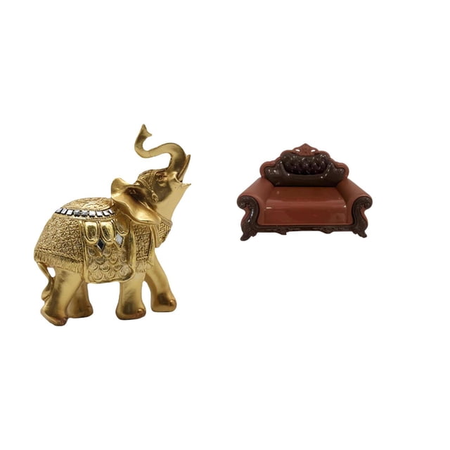 Estatua De Elefante Para Sofá, Adorno De Escritorio, Artesanía De Resina, Escultura De Animal, Figura Decorativa, Modelo De Silla, Accesorio De Bricolaje, Muebles En Miniatura Para