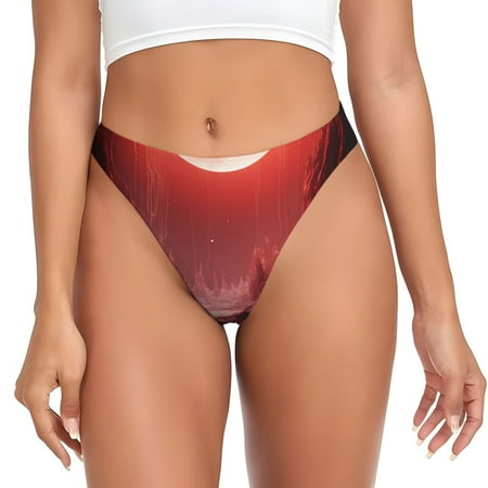 Sigee Red Moon Lava for Women s G-String Panty  Low Rise  Soft Lace Perfect for Everyday Wear or Special Occasions-3X-Large