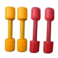 thumbnail image 4 of OULII 2 Pairs Dumbbell for Kids Birthday Red Plastic Handheld Weights 7.3*1.6in, 4 of 8