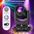 thumbnail image 6 of LED Moving Head Light 16 Prisms DJ Lights 15 Gobos and 14 Colors Beam Spotlights DMX Stage Lighting for Disco Party Club Chrismas,Black, 6 of 12