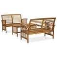 thumbnail image 1 of vidaXL 3 Piece Garden Lounge Set Solid Acacia Wood, 1 of 9