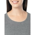 thumbnail image 5 of Fruit of the Loom Women's Beyond Soft Long Sleeve Top & Fleece Bottom Pajama Set, Sizes S-4X, 5 of 9
