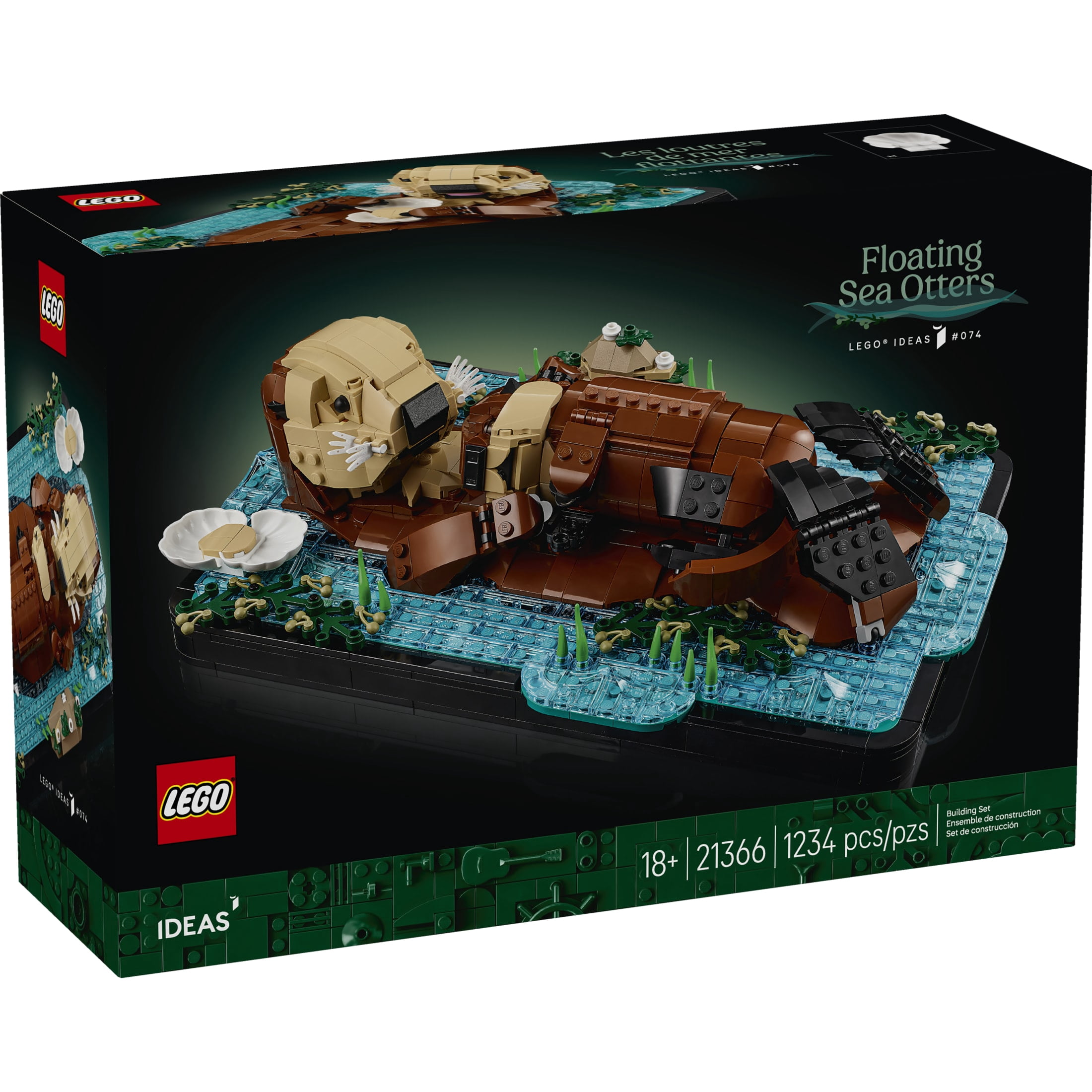 LEGO Ideas Floating Sea Otters Building Sets for Adults - Room or Office Decor for Women & Men, Ages 18+ - Gift Ideas for Birthday - 21366