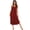 Red, variant on Women Long Nightgown V Neck Side Split Nightdress Sleepwear Nighty Sleeveless Nightwear for Spring Summer