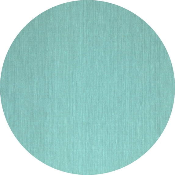 Ahgly Company Indoor Round Solid Light Blue Modern Area Rugs, 3' Round