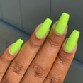 thumbnail image 2 of Fluorescent Green Square Green Press On Nails, Glossy Medium Square Shaped Glue on Nails,Classic Pure Color Fake Nails Natural Nails Salon Press ons for Women and Girls 24 PCS Fluorescent Green, 2 of 4