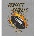 thumbnail image 2 of "Perfect Spirals" Flaming Football Adult Heather Gray Long Sleeve Hoodie-XXL, 2 of 6