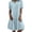 Light Blue, variant on Womens Denim Dress Button Down Shirt Dress Short Sleeve Lapel Jean Tunic Mini Dresses with Pockets Casual Loose Solid Color Sun Dress