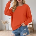 thumbnail image 2 of uvwlwu Sweatshirts Heavyweight Crewneck Sweatshirt For Oversized Color No Hood Pullover With Contrast Panels Casual Streetwear Top Winter Clothes(Size:M), 2 of 4