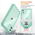 thumbnail image 2 of IBAOLEA Étui Air Armor Compatible avec iPhone 11 [Protection contre les Chutes de Qualité Militaire] [Absorbant les Chocs] [Anti-Jaunissement Dos Dur] [Résistant aux Rayures], 6.1 Pouces, Vert Menthe Clair, 2 of 7