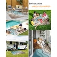 thumbnail image 5 of Outdoor Rug 4x6 ft Teal Brown Beach Coastal Waterproof Outdoor Patio Rug Mat Non Slip Outside Area Rugs Carpet for RV,Camping,Porch,Deck,Pool,Balconybackyard,Abstract Geometric Ocean Waves, 5 of 9