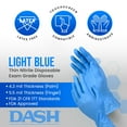 thumbnail image 2 of Dash BLU100 Nitrile Exam Gloves - Light Blue - 4.3 mil - Box of 100 (XL), 2 of 6
