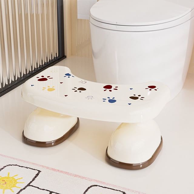 EGNMCR Toilet Squatting Stool Cartoons Designs Nonslip Bathroom Foot Stool For Improved Posture And Efficient Bowel Movements Bathroom Toilet Aid Accessory Plastic Squatting Stools