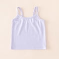 thumbnail image 6 of Wxirdiow Girls Sleeveless Undershirts Girls Undershirts Kids Camisole Cami with Adjustable Straps Athletic Ribbed Knit Tank Tops for Dance Yoga Light Purple Size,6-7 Years, 6 of 7