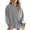 Gray, variant on Hoodies for Women Women's Fashion Round Neck Solid Color Long Sleeve Sweatshirt Top Sweatshirts for Women White M