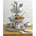 thumbnail image 2 of 3-Tier Rustic Vertical Kitchen Stand with Galvanized Metal Storage Trays, 2 of 3