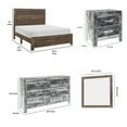 thumbnail image 4 of Bo Four Piece Queen Size Bedroom Set, Brown, 4 of 7