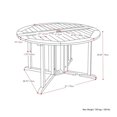 thumbnail image 5 of Afuera Living White Washed Wood Outdoor Drop Leaf Dining Table, 5 of 9