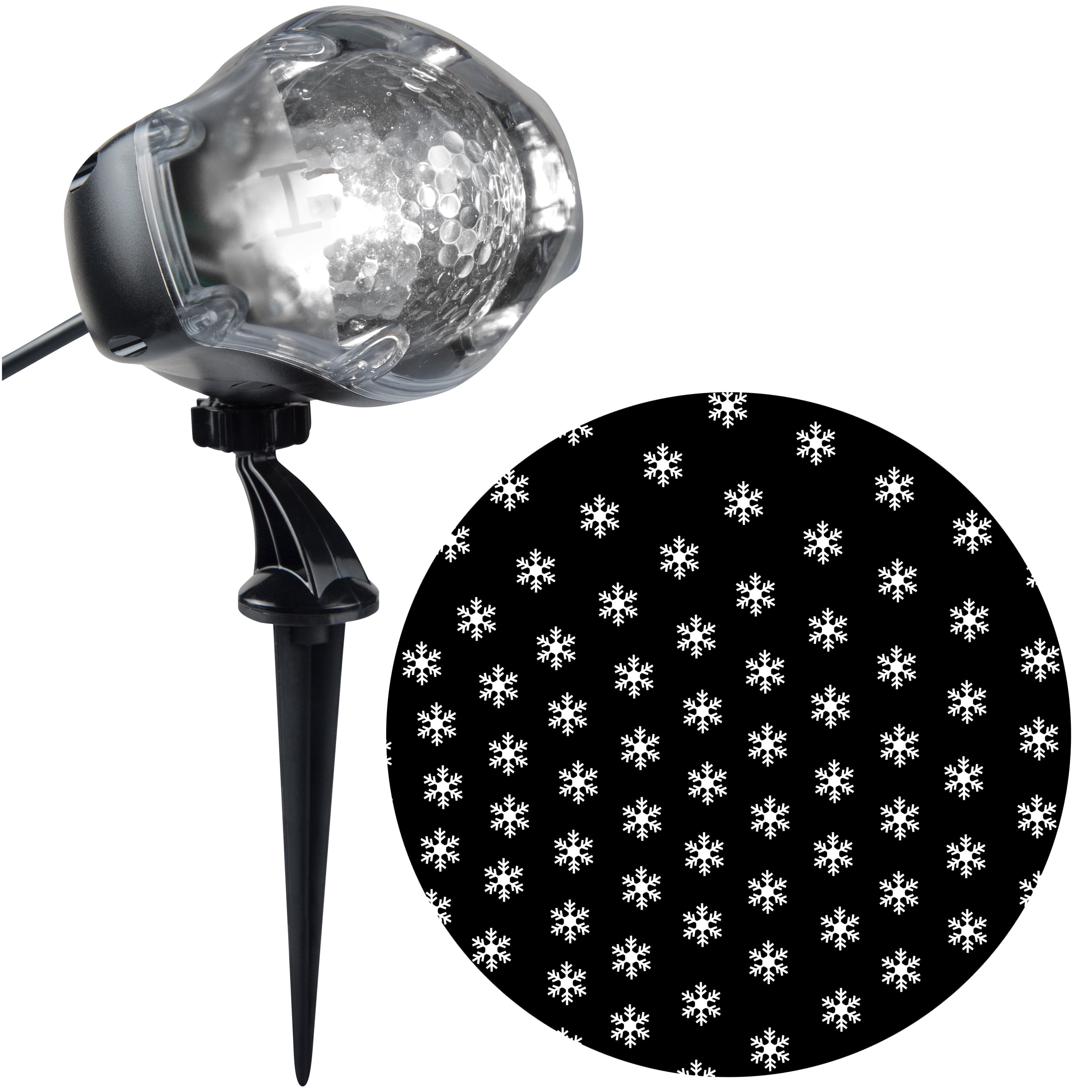 Christmas Holiday Lighting Projector Light Lightshow Illuminations Snow Fall Snowflakes (White)