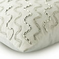 thumbnail image 2 of Pillow Covers, Decorative Ivory 22"x22" (55x55 cm) Throw Pillow Covers, Linen Beaded Throw Pillows For Sofa, Abstract Pattern Contemporary Style - Chain Princess, 2 of 3