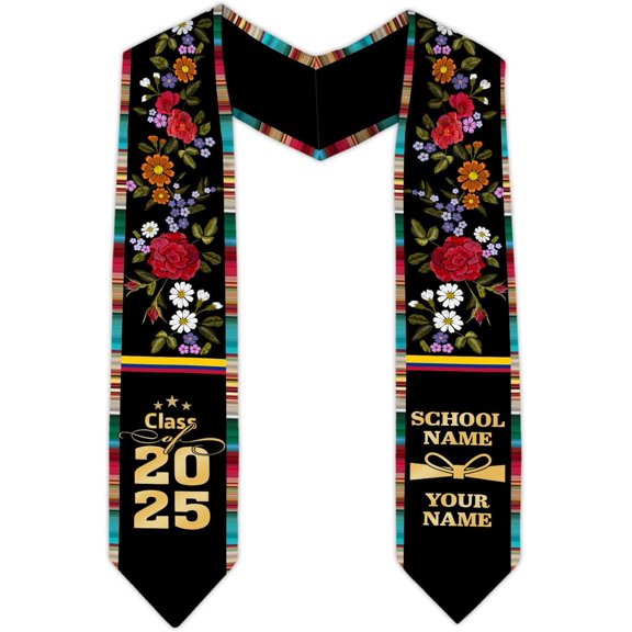 Colombians Graduation Sash, Custom Colombians American Flag Graduation Sash 2025, Colombia Graduation Stole