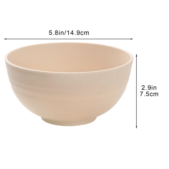 Specollect 2 Pcs Biodegradable Straw Cereal Bowl, Microwave & Dishwasher Safe, Eco-Friendly Large Soup Pasta Bowl, Unbreakable Stackable for Kitchen Party Travel