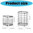 thumbnail image 3 of Strong Adhesive Toothbrush Holder Rack Wall Mounted NoDrill Stainless Steel Bathroom Organizer Stand for Family Home Use Sliver. L, 3 of 4