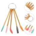 thumbnail image 3 of 5 pcs Mini Silicone Spatulas Small Spatulas Kitchen Baking Spatulas Bamboo Handle Spatulas, 3 of 7
