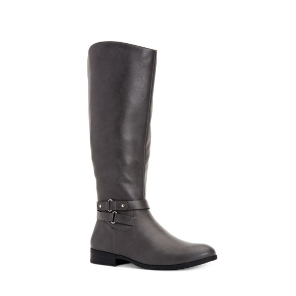 Style & Co. Womens Kindell Faux Leather Round Toe Riding Boots