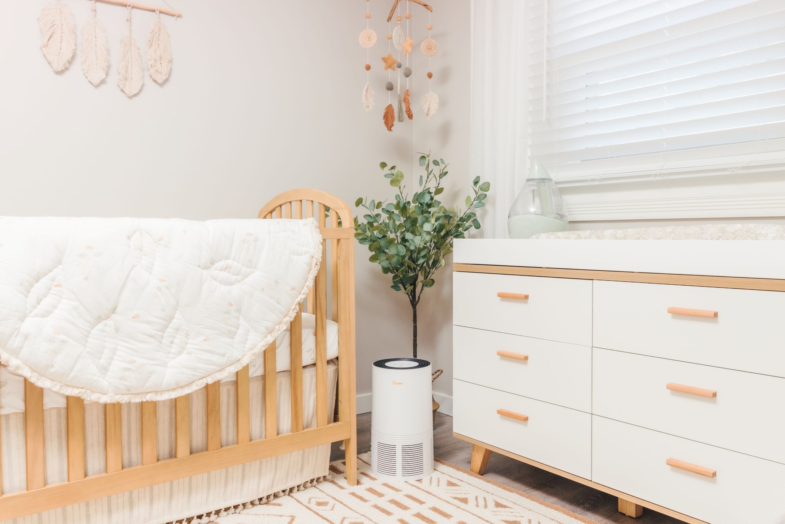 Crane Baby Natural Boho Fringe Crib Skirt