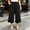 Black, variant on Olyvenn Women's Plus Size Slub Linen Wide Leg Pants, High Elastic Waist, Summer Casual Long Trousers with Pockets Army Green L